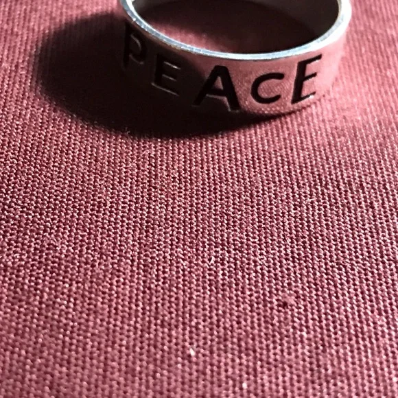 Sterling Silver Peace Band Ring Size 8 - Picture 5 of 16